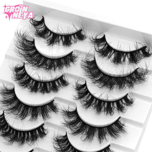 3D fluffy false eyelashes 5 / 6 / 7 pair for dramatic false eyelashes fluffy thick false eyelashes mink false eyelash makeup