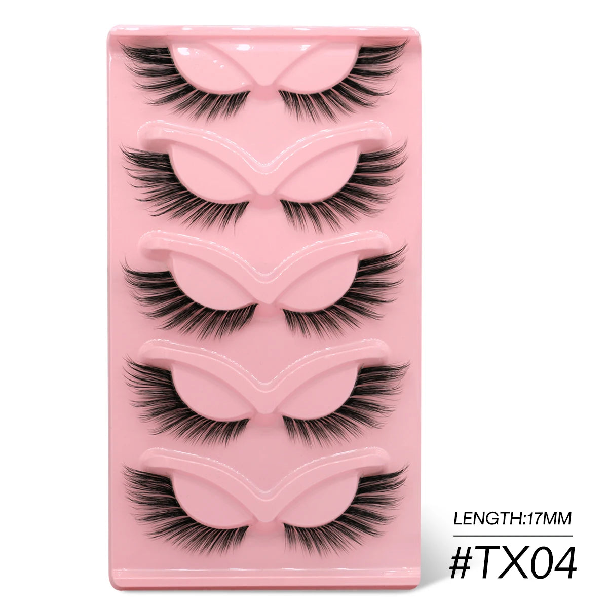 GROINNEYA Cat Eye Lashes Faux Mink Eyelashes Clear Band Lashes Winged End Eye Elongated Fake Lashes Soft Eyelashes Extension