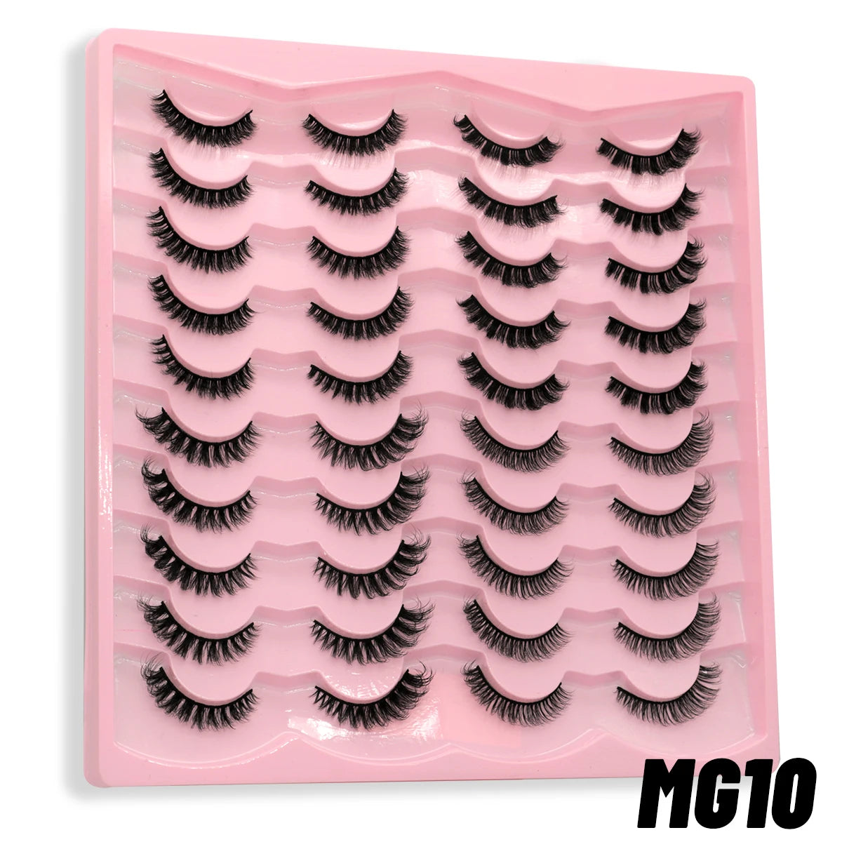 Russian Strip Lashes 5/10/20 pairs Fluffy Mink Lashes 3D False Eyelashes Russian  Eyelashes D Curl Fake Eyelashes  Makeup