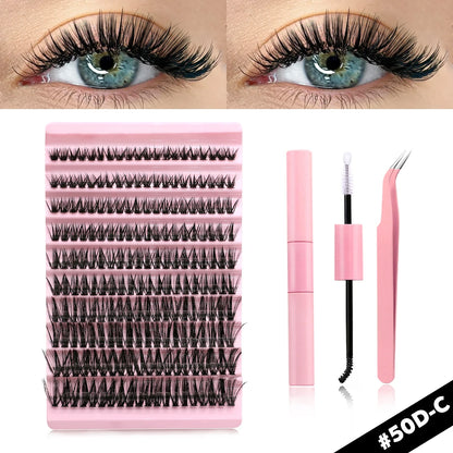 GROINNEYA DIY Lash Extension Kit – Mix Clusters & Bond Seal