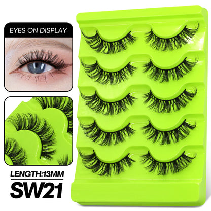 GROINNEYA lashes 5/10/20 pairs 3D Faux Mink Lashes Fluffy False Eyelashes Dramatic Volume Lashes Eyelash Extension Makeup