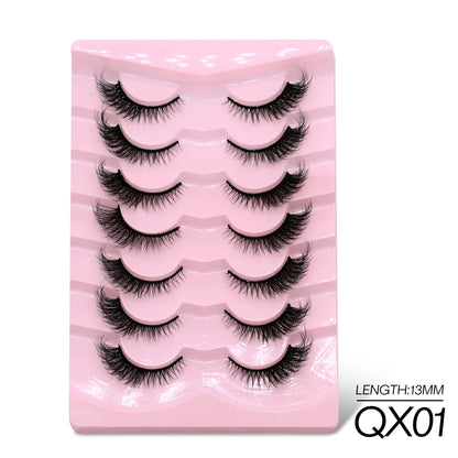 GROINNEYA 5/7 Cat Eye 3D Mink Lashes  Natural Eyelashes Winged End Eye Elongated  False Eyelashes lashes Extension