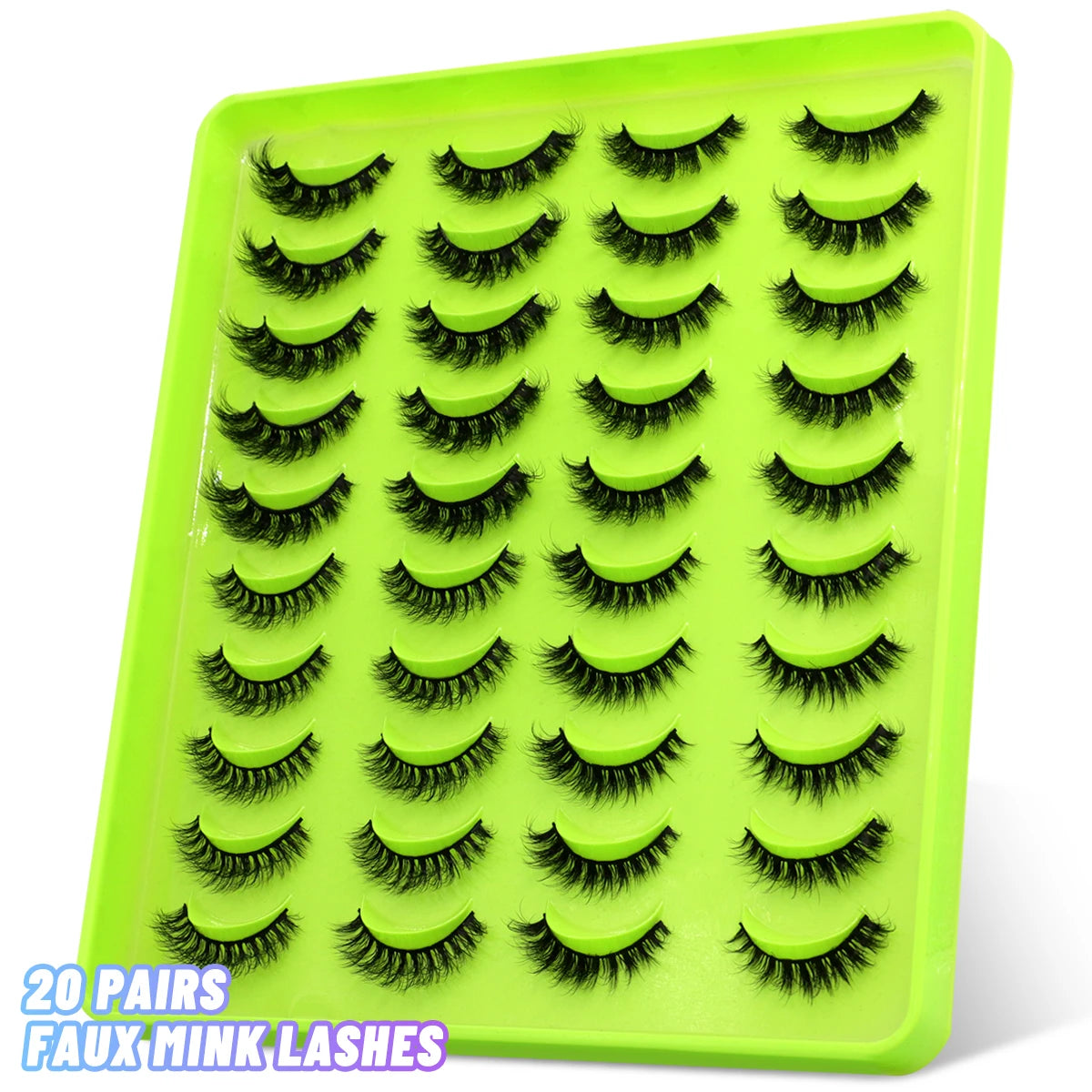 GROINNEYA lashes 5/10/20 pairs 3D Faux Mink Lashes Fluffy False Eyelashes Dramatic Volume Lashes Eyelash Extension Makeup