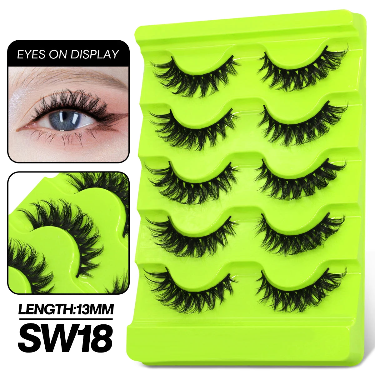 GROINNEYA lashes 5/10/20 pairs 3D Faux Mink Lashes Fluffy False Eyelashes Dramatic Volume Lashes Eyelash Extension Makeup