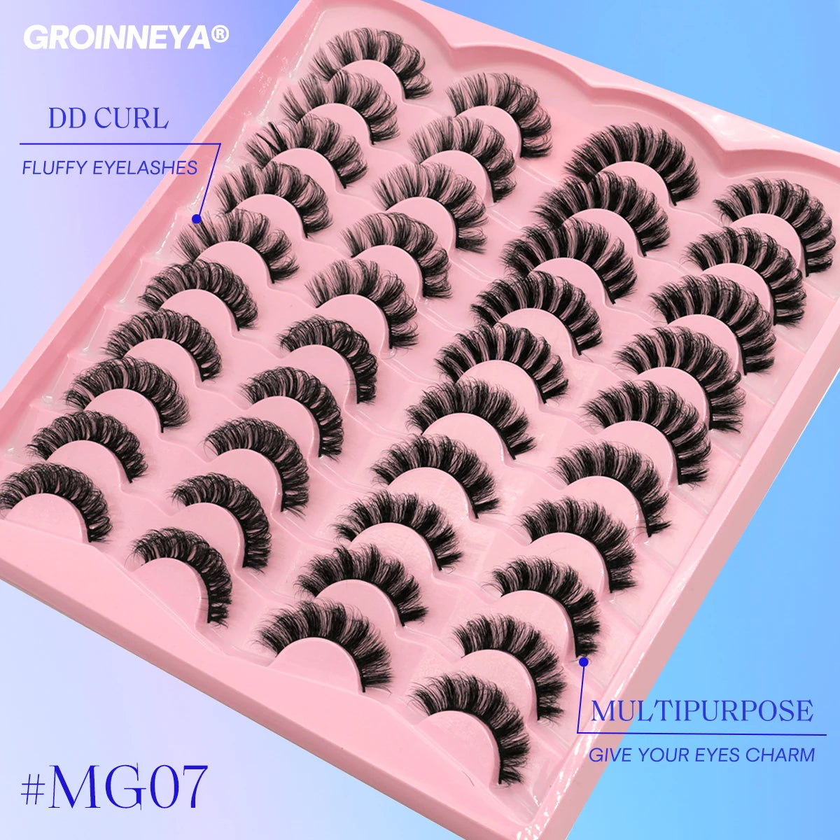 Russian Strip Lashes 5/10/20 pairs Fluffy Mink Lashes 3D False Eyelashes Russian  Eyelashes D Curl Fake Eyelashes  Makeup